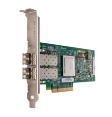 Адаптер Qlogic QLE2562 8Gb Dual Port FC HBA, x8 PCIe, SR LC multi-mode optic, LP + FH, transivers included