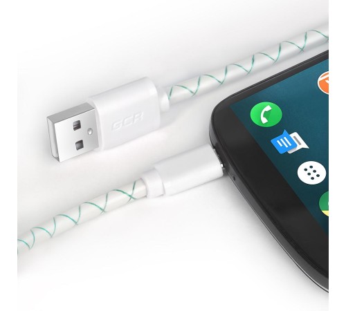 Greenconnect Кабель 2A 2.0m USB 2.0, AM/microB 5pin, бело-зеленый, белые коннекторы, 28/24 AWG, поддержка функции быстрой зарядки, морозостойкий Greenconnect Кабель 2A 2.0m USB 2.0, AM/microB 5pin, бело-зеленый, белые коннекторы, 28/24 AWG, поддержка функции быстрой зарядки, морозостойкий