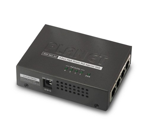 инжектор/ PLANET 4-Port 802.3at 30W High Power over Ethernet Injector Hub - 120W External Power Adapter инжектор/ PLANET 4-Port 802.3at 30W High Power over Ethernet Injector Hub - 120W External Power Adapter
