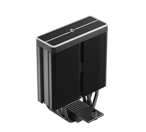 Кулер для процессора DEEPCOOL AG400 BK ARGB V2 LGA1851/1700/1200/115X/AM5/AM4 (18шт/кор, TDP 220W, PWM, ARGB Fan 120mm, 4 тепл. трубки, черный) RET (R-AG400-BKAMMN-GJD)