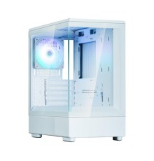 корпус ZALMAN P10, MATX, WHITE, WINDOW, 2x3.5", 3x2.5", 1xUSB TYPE-C, 1xUSB3.0, REAR 1x120mm ARGB