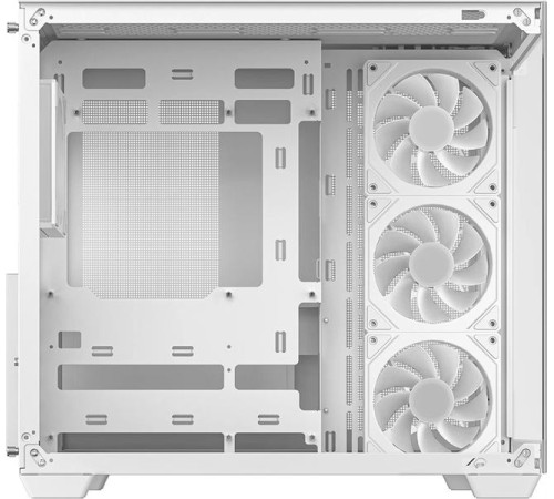 корпус Deepcool CG530 4F WH без БП, боковое окно (панорама), 3x120мм ARGB Reverse вентилятора на боковой стенке, 1x120мм ARGB вентилятор сзади, белый, ATX