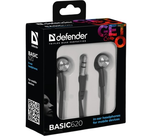 Defender Наушники вставки Basic 620 черный