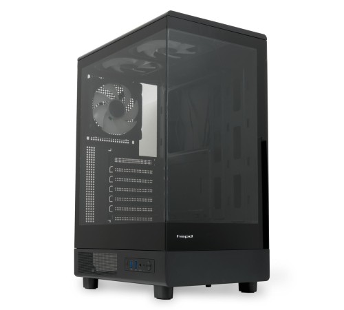 Корпус без блока питания/ Case HSPD F510, Panoramic Mid Tower, Black, TG, 0.5 SPCC, 3x120mm ARGB (Orbis F1) ATX, mATX, mITX 180/280/160mm 1x2.5", 1x3.5", 7xPCI 2xUSB-A 3.0 356x218x467mm Корпус без блока питания/ Case HSPD F510, Panoramic Mid Tower, Black, TG, 0.5 SPCC, 3x120mm ARGB (Orbis F1) ATX, mATX, mITX 180/280/160mm 1x2.5", 1x3.5", 7xPCI 2xUSB-A 3.0 356x218x467mm