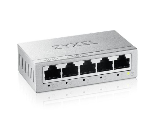 Коммутатор Коммутатор Zyxel GS-105B v5, 5 портов 1000 Мбит/с, настольный, металлический корпус