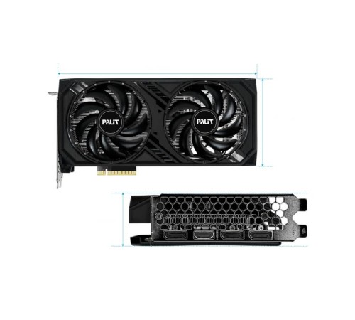 Видеокарта PALIT NE64060019P1-1070D RTX4060 DUAL 8GB GDDR6 128bit 3-DP HDMI Видеокарта PALIT NE64060019P1-1070D RTX4060 DUAL 8GB GDDR6 128bit 3-DP HDMI