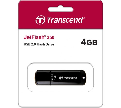 Флеш-накопитель/ Transcend 4GB JetFlash 350 (Black) USB 2.0 Флеш-накопитель/ Transcend 4GB JetFlash 350 (Black) USB 2.0