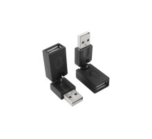 GCR Переходник USB 2.0 AM / AF, поворот 360 градусов , GCR-53492
