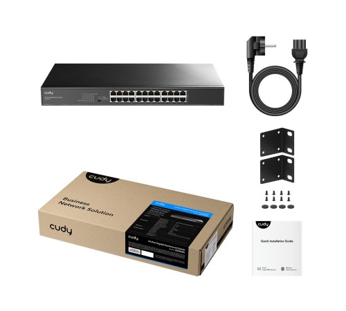 Коммутатор/ 24-Port Gigabit Metal Switch 19 inch