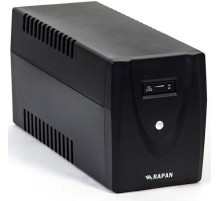 736 RAPAN-UPS 1500 источник питания 220В 1500ВА/900Вт меандр с АКБ 2х7Ач интерактивный