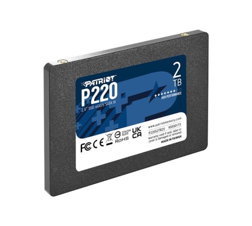 Твердотельный накопитель Patriot SSD P220 2TB SATA3 2.5" R550/W500 TBW 960TB 3D NAND Твердотельный накопитель Patriot SSD P220 2TB SATA3 2.5" R550/W500 TBW 960TB 3D NAND