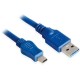 Кабель интерфейсный USB 3.0 1.0m Premium Greenconnect GC-U3A2109-1m AM / mini B AM 10pin, 24 / 28 AWG экран, синий, пакет
