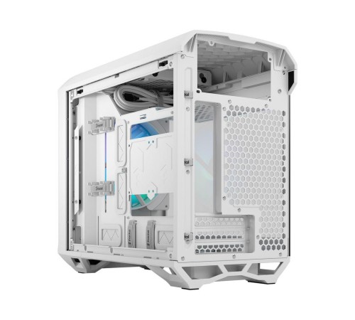 Корпус ПК без блока питания/ Case Fractal Design Torrent Nano RGB TG Clear Tint, Mini-Tower, 1x180mm RGB, 2xUSB-A 3.2 + 1xUSB 3.2 Type-C mITX, mDTX White
