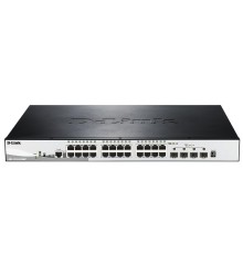 Коммутатор D-Link PROJ Настраиваемый L2+ стекируемый PoE-коммутатор, 48x1000Base-T PoE, 4x10GBase-X SFP+, PoE-бюджет 370 Вт (740 Вт с DPS-700), CLI, консольный порт RJ-45, RPS