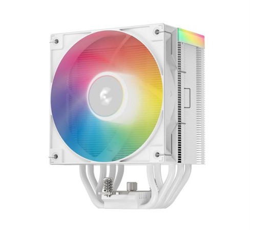 Кулер для процессора DEEPCOOL AG500 WH ARGB V2 LGA1700/1200/115X/AM5/AM4 (12шт/кор, TDP 240W, PWM, ARGB Fan 120mm, 5 тепл. трубок, белый) RET (R-AG500-WHAMMN-GJD)