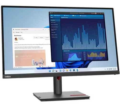 Монитор Lenovo ThinkVision T27p-30 27" 16:9 UHD (3840x2160) IPS, AG, 4ms, 350N, 1xHDMI 2.1, 1xDP 1.4, 1xEthernet (RJ45), 4xUSB 3.2 Gen 1 (1xBC 1.2), 1xUSB-C 3.2 Gen 1 (DP 1.4 Alt Mode, PD up to 90W), LTPS, 1Y