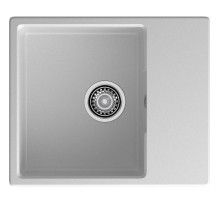 Кухонная мойка GRANFEST GRANFEST Мойка URBAN 658L  1-чаша+крыло 580*490мм, монтаж: врезной, материал: кварц, цвет: серый