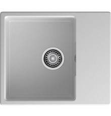 Кухонная мойка GRANFEST GRANFEST Мойка URBAN 658L  1-чаша+крыло 580*490мм, монтаж: врезной, материал: кварц, цвет: серый