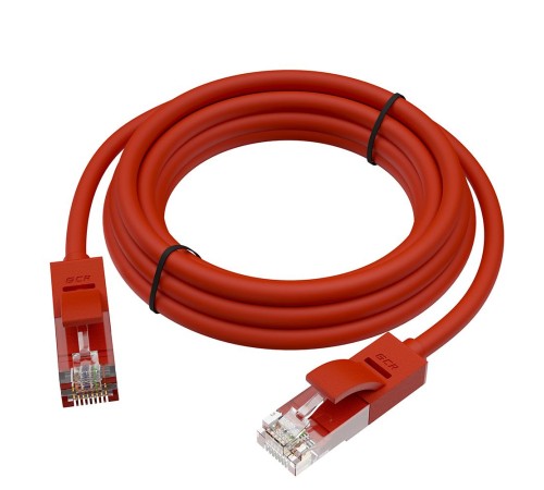 GCR Патч-корд прямой 25.0m UTP кат.5e, красный, позолоченные контакты, 24 AWG, литой, GCR-50838, ethernet high speed 1 Гбит/с, RJ45, T568B GCR Патч-корд прямой 25.0m UTP кат.5e, красный, позолоченные контакты, 24 AWG, литой, GCR-50838, ethernet high speed 1 Гбит/с, RJ45, T568B