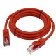 GCR Патч-корд прямой 25.0m UTP кат.5e, красный, позолоченные контакты, 24 AWG, литой, GCR-50838, ethernet high speed 1 Гбит/с, RJ45, T568B