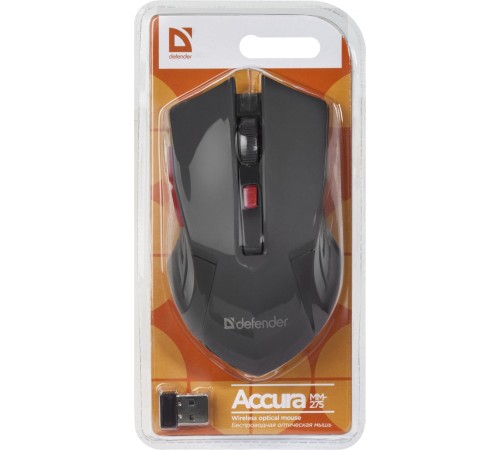 Defender Беспроводная оптическая мышь Accura MM-275 красный,6 кнопок, 800-1600 dpi Defender Беспроводная оптическая мышь Accura MM-275 красный,6 кнопок, 800-1600 dpi