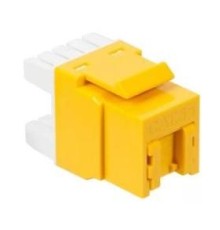  Модуль Keystone, RJ45, кат.5E, UTP, 180 градусов, со встроенной шторкой, желтый