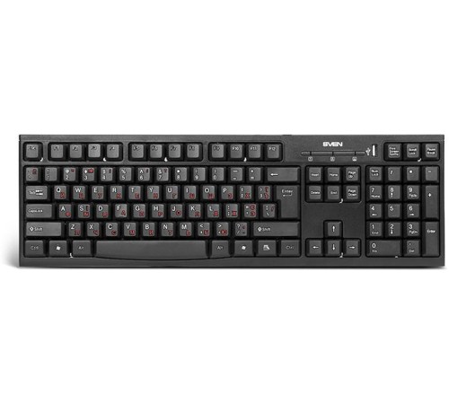 Клавиатура SVEN Standard 304  USB+HUB чёрная