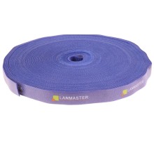  Хомут-липучка LANMASTER шириной 20 мм, 30 м, синий