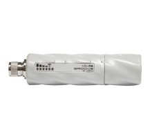 Точка доступа MikroTik GrooveA 52 ac with Nmale connector, 720MHz CPU, 64MB RAM, 1 x Gigabit LAN, 1 x built-in high power 2.4/5GHz 802.11a/b/g/n/ac wireless, RouterOS L4, plastic case, mounting loops, PoE, PSU, Omn