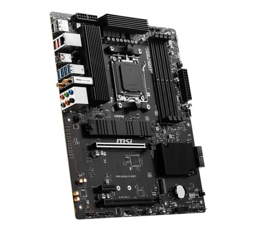 Материнская плата/ MB MSI AMD B650 sAM5, 4xDDR5(256GB), HDMI 2.1/DP, 2xPCIe 4.0x16, 1xPCIe 3.0, 1xLAN (2.5GbE), Wi-Fi, BT, 4xSATA 6Gb/s, 2xM.2, 1xUSB-C, 7xUSB 3.2, ATX Материнская плата/ MB MSI AMD B650 sAM5, 4xDDR5(256GB), HDMI 2.1/DP, 2xPCIe 4.0x16, 1xPCIe 3.0, 1xLAN (2.5GbE), Wi-Fi, BT, 4xSATA 6Gb/s, 2xM.2, 1xUSB-C, 7xUSB 3.2, ATX