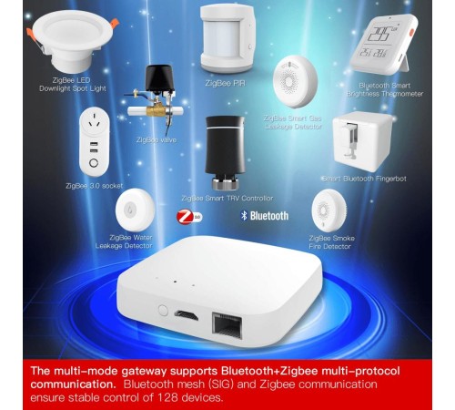 Центр управления умным домом (Шлюз) Moes Zigbee + Bluetooth Wired Smart Gateway белый модели MHUB Центр управления умным домом (Шлюз) Moes Zigbee + Bluetooth Wired Smart Gateway белый модели MHUB