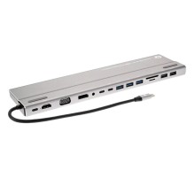 Адаптер/ Адаптер TypeC -->3*USB3.0+2*USB2.0+VGA+RJ45+SD+TF+AUD+HDMI+DP+2*USB3.1 Data+PD<CU4703>