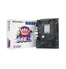 Материнская плата MAXSUN MS-H610M 666 WIFI6 ARGB, LGA1700, H610, 2*DDR4, 3*SATA3, M.2, USB 3.2, USB 2.0, 1*PCIEx16, 1*PCIEx1, VGA+HDMI, mATX