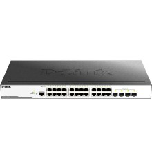 Коммутатор/ DGS-3000-28L/B Managed L2 Switch 24x1000Base-T, 4x1000Base-X SFP, Surge 6KV, CLI, RJ45 Console, RPS, Dying Gasp