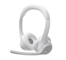 Беспроводная гарнитура Logitech Wireless Headset ZONE 300, Bluetooth, OFF-WHITE, [981-001417] (незначительное повреждение коробки)