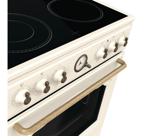Плита GORENJE/ Тип плиты: электрическая, Тип варочной поверхности: стеклокерамическая, Цвет: бежевый, Гриль: Есть, Ширина, см: 60