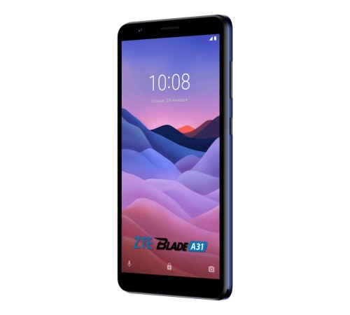 ZTE Blade A31 Blue, 5.45'' 720x1440, 4x1,6 ГГц+4x1,2 ГГц, 8 Core, 2GB RAM, 32GB, up to 128GB flash, 8Mpix/2Mpix, 2 Sim, 2G, 3G, LTE, BT v4.2, Wi-Fi, NFC, GPS, Micro-USB, 3000mAh, Android 11, 166g, 146 ммx71 ммx8,9 мм ZTE Blade A31 Blue, 5.45'' 720x1440, 4x1,6 ГГц+4x1,2 ГГц, 8 Core, 2GB RAM, 32GB, up to 128GB flash, 8Mpix/2Mpix, 2 Sim, 2G, 3G, LTE, BT v4.2, Wi-Fi, NFC, GPS, Micro-USB, 3000mAh, Android 11, 166g, 146 ммx71 ммx8,9 мм