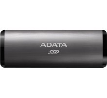 Твердотельный накопитель/ ADATA External SSD SE760, 2048GB, Type-C, USB 3.2 Gen2, R/W 1000/800 MB/s, 122x44x14mm, Titan-Gray (3 года)