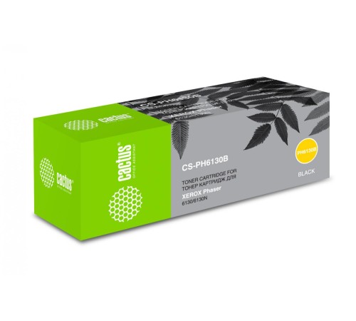-/ Картридж лазерный Cactus CS-PH6130B 106R01285 черный (2500стр.) для Xerox Phaser 6130/6130n