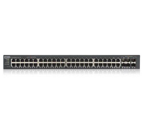 Коммутатор Smart L2 коммутатор Zyxel NebulaFlex GS1920-48v2, rack 19", 44xGE, 4xCombo (SFP/RJ-45), 2xSFP