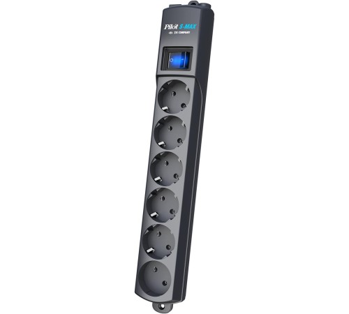 Сетевой фильтр Pilot S Max (5 евро + 1GP), 15А/3.5кВа, автомат, 3 м, графит/ Surge protector Pilot S Max (5 euros + 1GP), 15A/3.5kVA, automatic, 3 m, graphite Сетевой фильтр Pilot S Max (5 евро + 1GP), 15А/3.5кВа, автомат, 3 м, графит/ Surge protector Pilot S Max (5 euros + 1GP), 15A/3.5kVA, automatic, 3 m, graphite