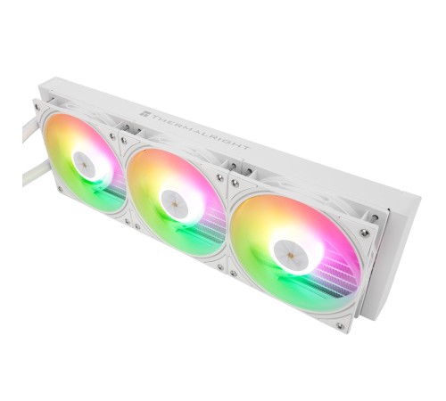 Водяное охлаждение для процессора/ Water Cooling System Thermalright Frozen Warframe 360 Ultra White Argb (360mm, White, ARGB/ Fans: 3x120mm, 70.84CFM, 29.8dBA, 2000RPM/ Pump height 60mm, 23dBA, 3000RPM, Rad thickness 27mm/ S: 1200, 1700, 1851, 2011, 2066