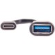 Кабель-адаптер/ Кабель-адаптер Type-Cm --> USB 3.0 Af , OTG, 1,5A , 5,0Gbps , Alum grey 0,2m Telecom (TC409M)