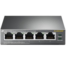 Коммутатор/ 5-Port Gigabit Desktop Switch with 4-Port PoE, 5 Gigabit RJ45 ports including 4 PoE ports, 56W PoE Power supply, steel case