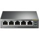 Коммутатор/ 5-Port Gigabit Desktop Switch with 4-Port PoE, 5 Gigabit RJ45 ports including 4 PoE ports, 56W PoE Power supply, steel case