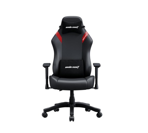 Кресло игровое Anda Seat Luna series цвет черный с красными вставками, размер L (110кг), материал ПВХ (модель AD18) Кресло игровое Anda Seat Luna series цвет черный с красными вставками, размер L (110кг), материал ПВХ (модель AD18)