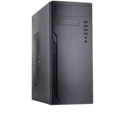 Корпус без блока питания/ Case Foxline FL-301, ATX, 4xUSB2.0, HDA, w/o FAN, w/o PSU, no PowerCord , w/DVD-RW installed