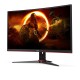 Монитор игровой 23.6'' 16:9 1920х1080(FHD) VA, Curved, 165 Hz, 250 cd/m2, 3000:1, 80M:1, 4ms, VGA, 2xHDMI, DP, Tilt, Speakers, Black+Cherry (Вскрытая упаковка)