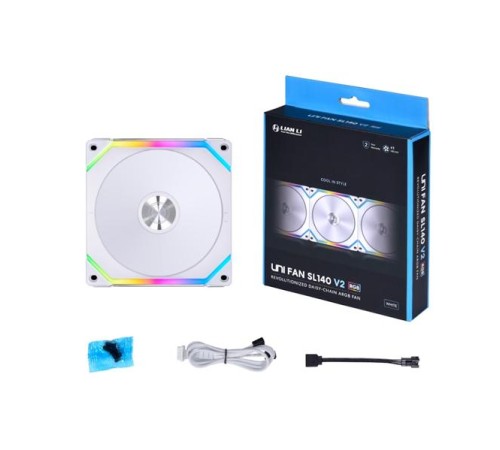 Вентилятор LIAN LI UNI FAN SL V2 140 White aRGB PWM 140mm 1600RPM (1pcs) Вентилятор LIAN LI UNI FAN SL V2 140 White aRGB PWM 140mm 1600RPM (1pcs)