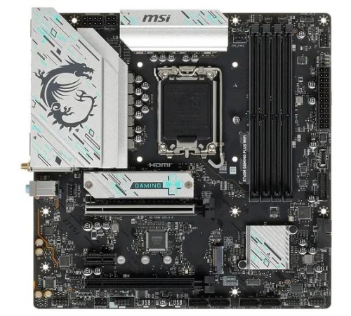 Материнская плата/ MB MSI INTEL B760 s1700, 4xDDR5(256GB), 2xHDMI 2.1/2xDP, 2xPCIe 4.0x16, 1xPCIe 3.0, 1xLAN (2.5GbE), Wi-Fi, BT, 4xSATA 6Gb/s, 2xM.2, 4xUSB 3.2, 2xUSB 2.0, 1xPS/2, mATX Материнская плата/ MB MSI INTEL B760 s1700, 4xDDR5(256GB), 2xHDMI 2.1/2xDP, 2xPCIe 4.0x16, 1xPCIe 3.0, 1xLAN (2.5GbE), Wi-Fi, BT, 4xSATA 6Gb/s, 2xM.2, 4xUSB 3.2, 2xUSB 2.0, 1xPS/2, mATX